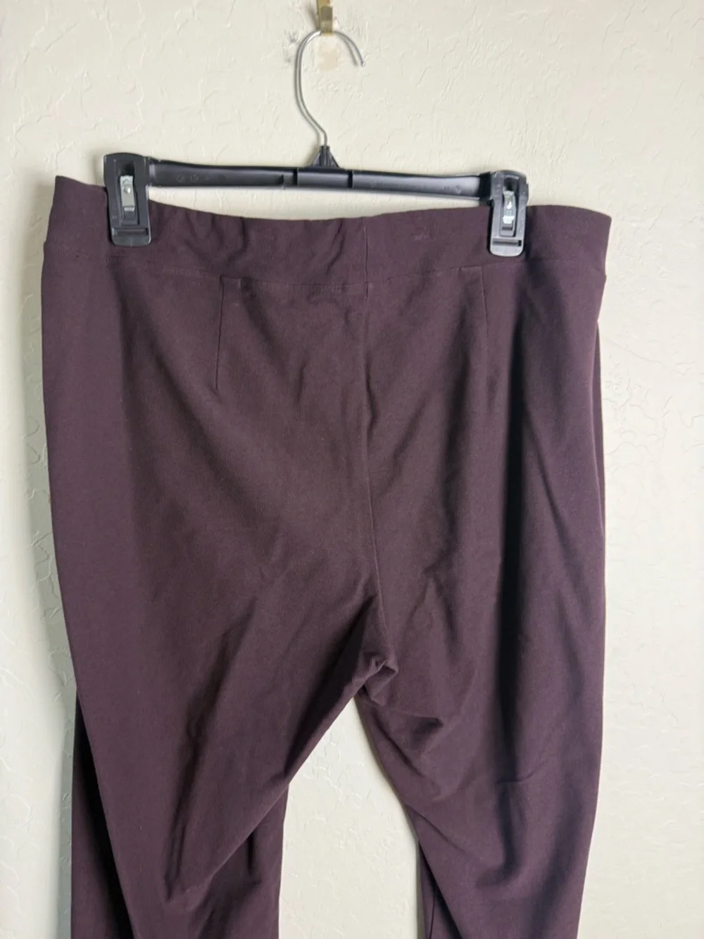 Eileen Fisher Washable Stretch Crepe Slim Ankle Pant Cassis Purple Large TK